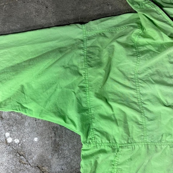 Vintage 90s‎ Steep Streets San Francisco Quarter Zip Hoodie Neon Green Pullover - Picture 3 of 7